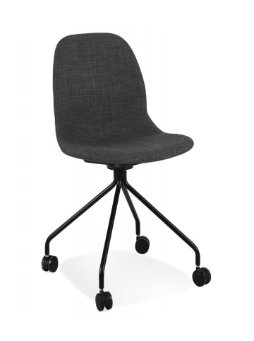 KADIMA DESIGN Bürostuhl Metall Textil | Schreibtischstuhl mit Polsterung in Anthrazit