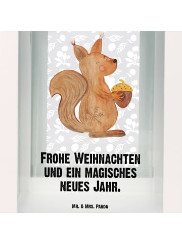 Mr. & Mrs. Panda Laterne Eichhörnchen Weihnachtszeit mit Spruch in Transparent
