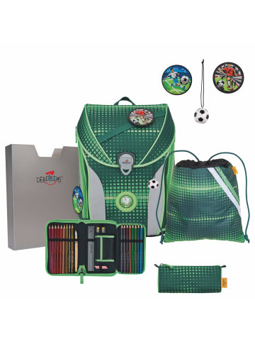 DerDieDas ErgoFlex Max - Schulranzen Set 5tlg. 950 g in Soccer Green