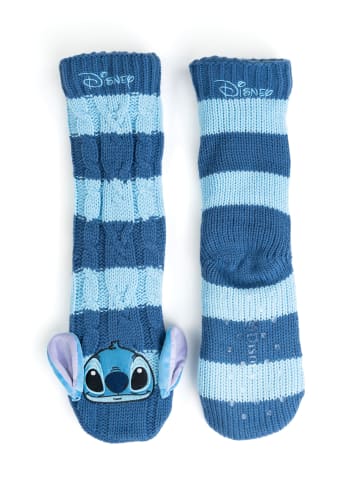 Lilo & Stitch Disney Lilo & Stitch Hüttensocken Haussocken Sherpa Kuschelsocken in blau