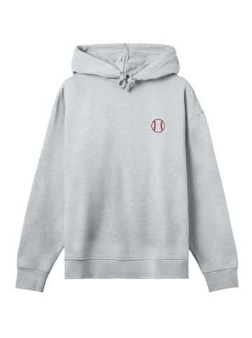 F4NT4STIC Hoodie Baseball Bestickt in grau meliert