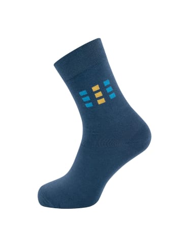 ewers Socken Quadrate in stahlblau