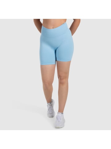 SMILODOX Short Leggings Arleta Scrunch in Hellblau