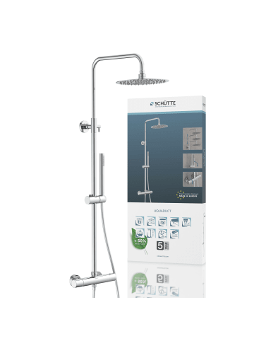 Franz Joseph Schütte AQUADUCT Überkopfbrause-Set, Chrom, mit Thermostatarmatur