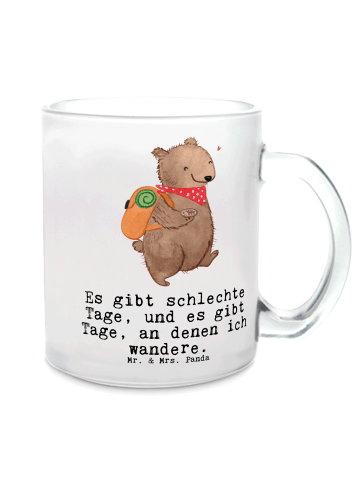 Mr. & Mrs. Panda Haferl Bär Wandern mit Spruch in Transparent
