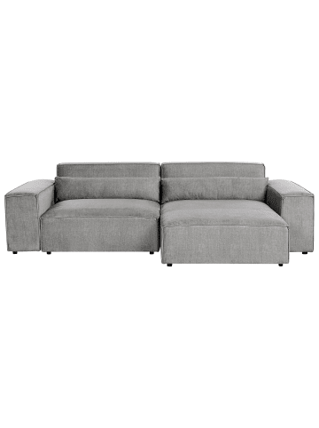 Beliani Ecksofa HELLNAR in Grau - (W) 262 x (H) 70 x (L) 176 cm linksseitig