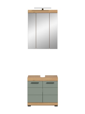 ebuy24 Badmöbelset Scout (2-teilig) Staubgrün 60 x 34 cm