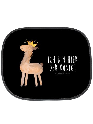Mr. & Mrs. Panda sonnenschutz kfz Lama König mit Spruch in Schwarz