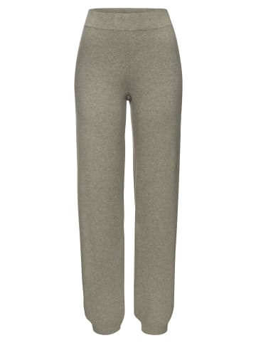 ELBSAND Strickhose in oliv meliert
