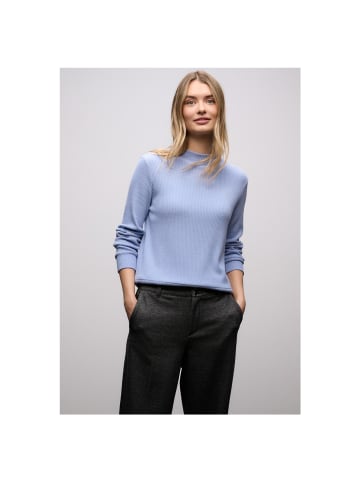 Street One Langarmshirt in frosted blue mel.