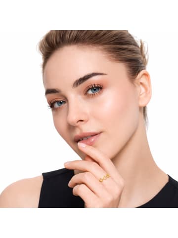 Steel_Art Eleganter Ring Damen Pilus goldfarben in goldfarben