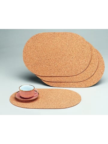 Zeller Korkbeläge für Tisch - 4 Stück im Set in Braun, (B) 29 x (H) 0,3 x (L) 44 cm