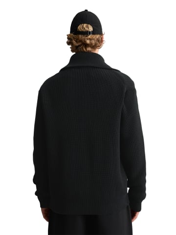 Marc O'Polo DENIM Strickjacke regular mit Kragen in Schwarz