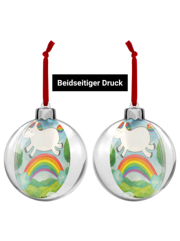 Mr. & Mrs. Panda weihnachtsanhänger Einhorn Regenbogen Design oh... in Weiß