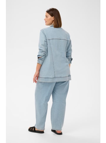 KAFFE curve Jacke KCninna Loose fit in Light Blue Washed Denim