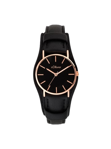s.Oliver Armbanduhr mit abnehmbarem Unterlegband in schwarz