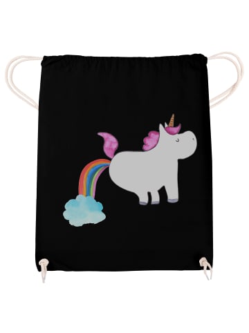 Mr. & Mrs. Panda Jutebeutel Einhorn Pupsen ohne Spruch in Schwarz