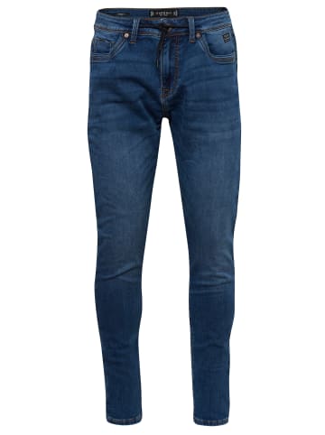 KOROSHI Jeans mit niedrigem Bund und schmaler Passform in blau