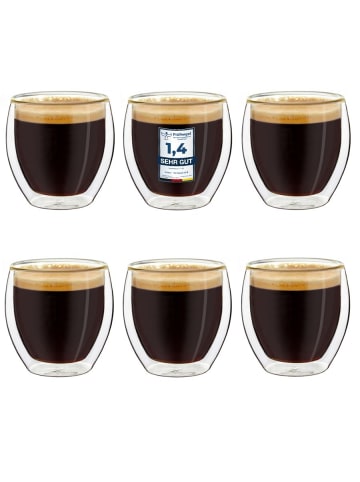 Creano Espressogläser doppelwandig 6er Set - 100ml Glas