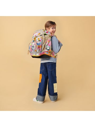 Ergobag Grundschulranzen, PACK " Flower PowBär" 6-tlg. in Braun