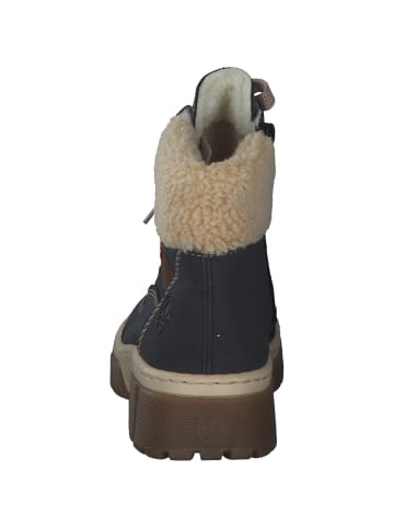 rieker Winterstiefeletten in Pazifik/Mogano/Beige