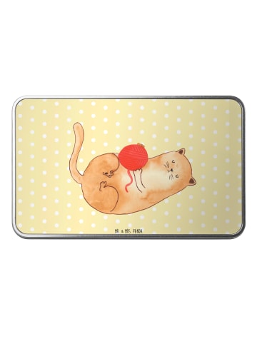 Mr. & Mrs. Panda Metalldose Katze Wolle ohne Spruch in Gelb Pastell