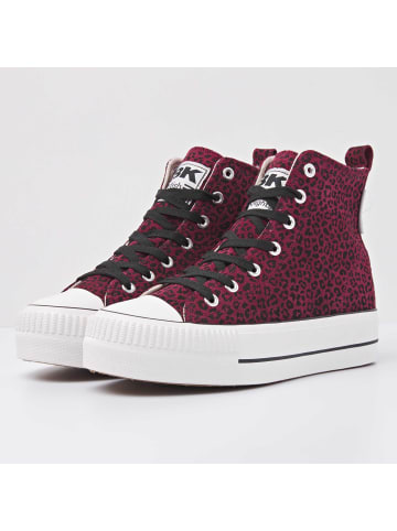 British Knights Sneaker Kaya mid in kirschrot/cheetah