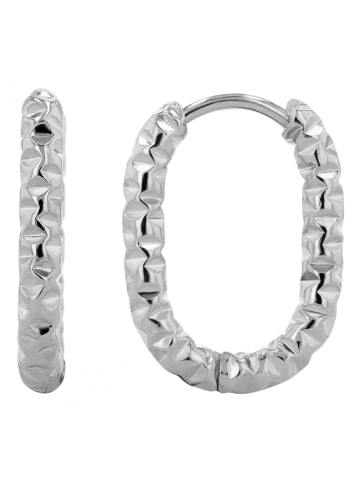 Adeliás Adeliás Damen Creolen aus poliertem Edelstahl in silber