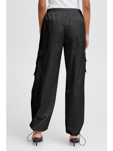 b. young BYDATINE PARACHUTE PANTS - HEAVY WOVEN Loose fit in Black