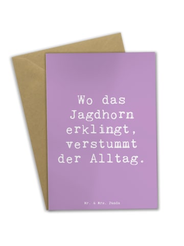 Mr. & Mrs. Panda Glückwunschkarte Spruch Jagdhorn Melodie mit Sp... in Lavendeltraum