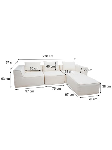 MCW Sofa-Garnitur O54 vakuumiert, Hellgrau