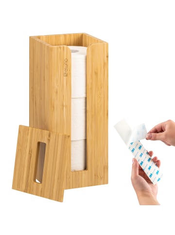 eluno Toilettenpapier Aufbewahrung 3 Ersatzrollen Bambus