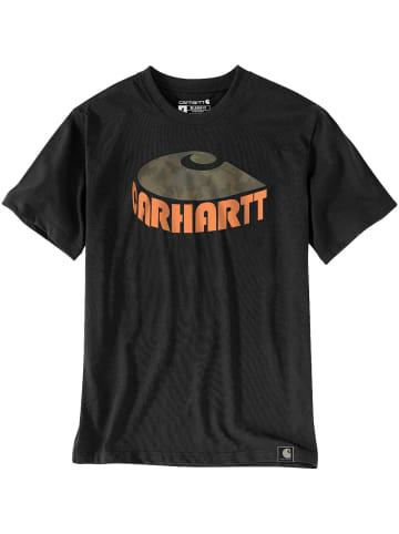 CARHARTT  T-Shirt Camo in schwarz