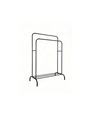 relaxdays Kleiderständer in Schwarz - (B)110 x (H)146 x (T)56 cm