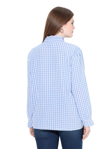 Ulla Popken Trachtenbluse in himmelblau