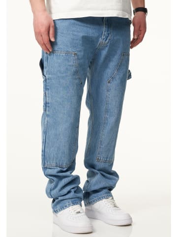 DAILY COTTON Jeans - DCPONTON Lange Carpenter Hose Straight-Fit Loose-Fit in Light Blue