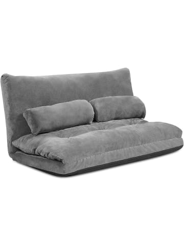 COSTWAY Bodensofa 3 in 1 Klappbar in Grau