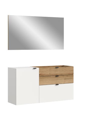 ebuy24 Garderobenmöbel Naro (2-teilig) Weiß 120 x 37 cm