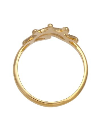 Elli Ring 925 Sterling Silber Sonne, Wellen in Gold