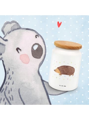 Mr. & Mrs. Panda Kaffeedose Igel Herzen ohne Spruch in Weiß