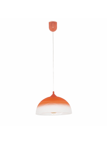 Licht-Erlebnisse Pendelleuchte Ø 30 x (T)60 cm in Orange WeißOrange Weiß