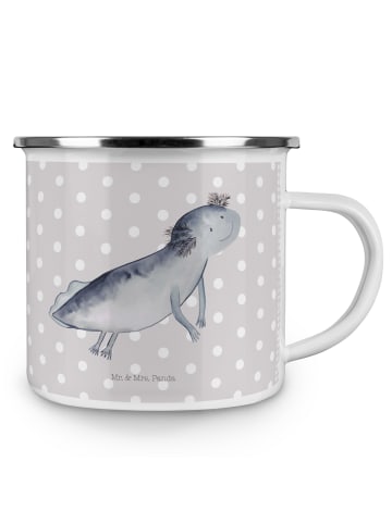 Mr. & Mrs. Panda Kaffeebecher Axolotl Schwimmen ohne Spruch in Grau Pastell