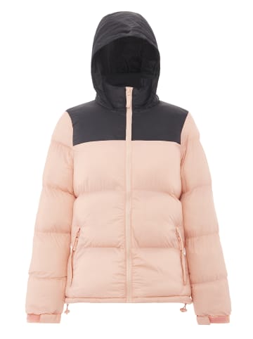 myMo Wattierte Steppjacke in Pfirsich Schwarz