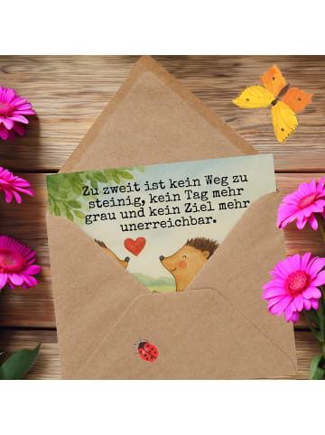 Mr. & Mrs. Panda Grußkarte Hochzeit Igel Design mit Spruch in Weiß