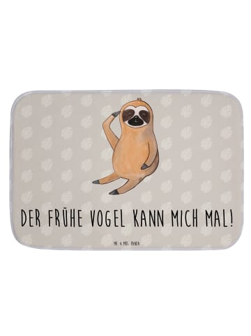 Mr. & Mrs. Panda Badvorleger Faultier Vogel mit Spruch in Grau Pastell