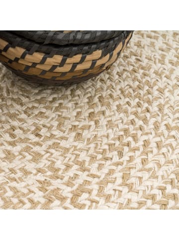 KADIMA DESIGN Baumwollteppich Boho wendbar in Beige