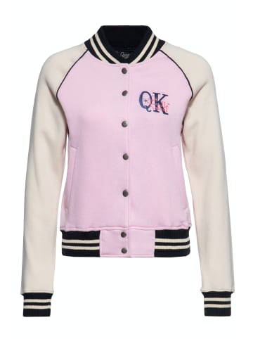 Queen Kerosin Queen Kerosin College Sweatjacke Poodle Lounge in rosa