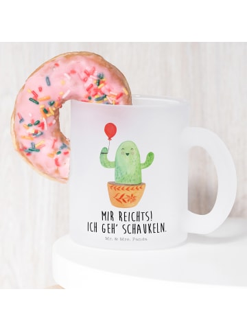 Mr. & Mrs. Panda Große Teetasse Kaktus Luftballon mit Spruch in Transparent