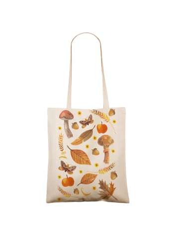 Mr. & Mrs. Panda Tote Bag Herbst mit Spruch in Creme