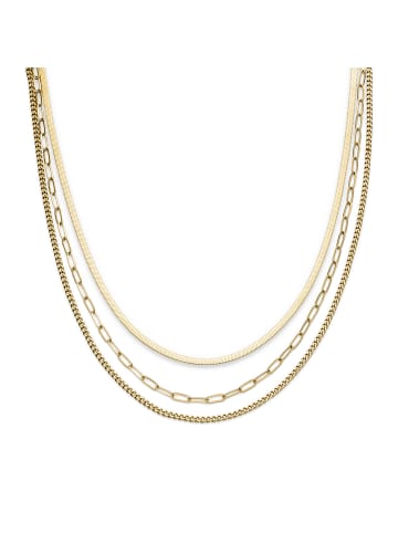 s.Oliver Kette Layering aus Edelstahl in gold
